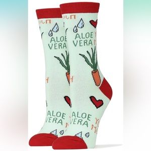 NWT "Aloe You Vera Much" Succulent Socks